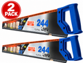 Bahco 244 Hardpoint Handsaw 22” 550mm 7 TPI – Twin Pack