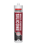 Soudal Multi-Purpose Silicone Sealant – Brilliant White – 3, 6 or 12 Pack