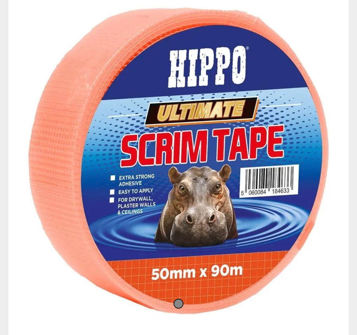 HIPPO Ultimate Scrim Tape 50mm x 90m – Extra Strong Plasterboard Joint Tape – Pack of 3