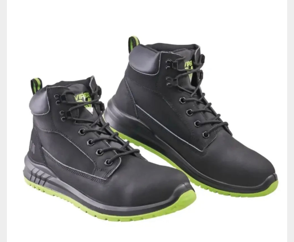 Scan Viper SBP Safety Work Boots – Steel Toe Cap & Midsole – Black/Green